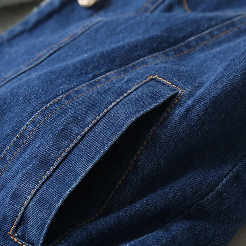 Uwback 2017 Spring Autumn Winter New Women Lambswool Jean Coat Long Sleeves Warm Jeans Outwear Wide Denim Jacket PB007 | Женская одежда