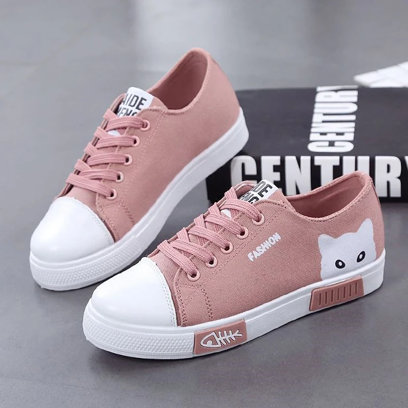 Женская Повседневная парусиновая обувь на плоской подошве женские кроссовки