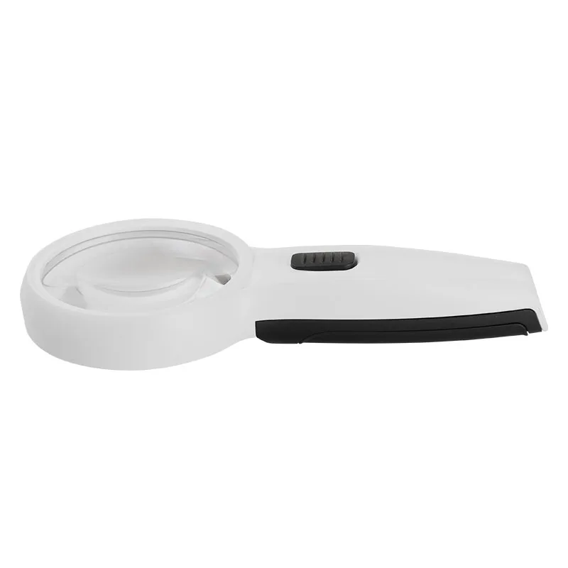 Высокое качество ручной 10X Лупа 3 светодиодные карты газетная книга чтение