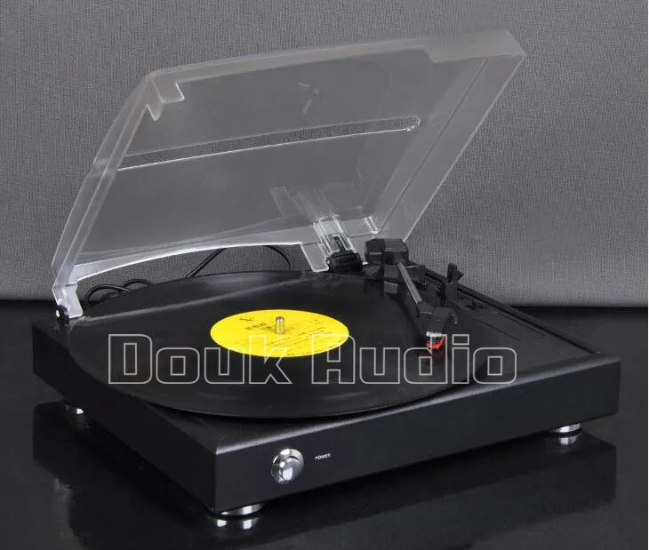 Douk аудио hi-fi 3 скорости стерео проигрыватель LP Виниловый проигрыватель/ПК USB Запись/AUX