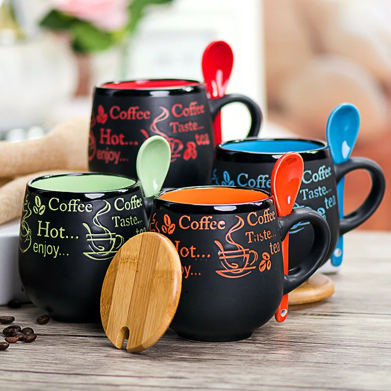 Кофейная чашка кофейная набор европейских чашек креативная доставка с крышкой и