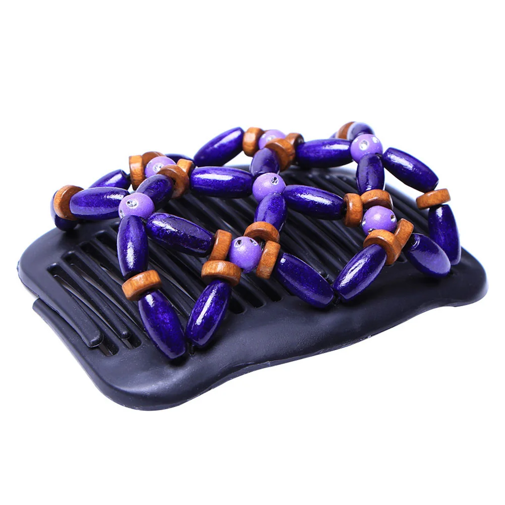 Двойной отделанный бисером волшебная расческа для волос эластичная заколка CD88 |