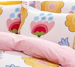 4PCS Cute Yellow Flower Pattern Bedding Set | Дом и сад