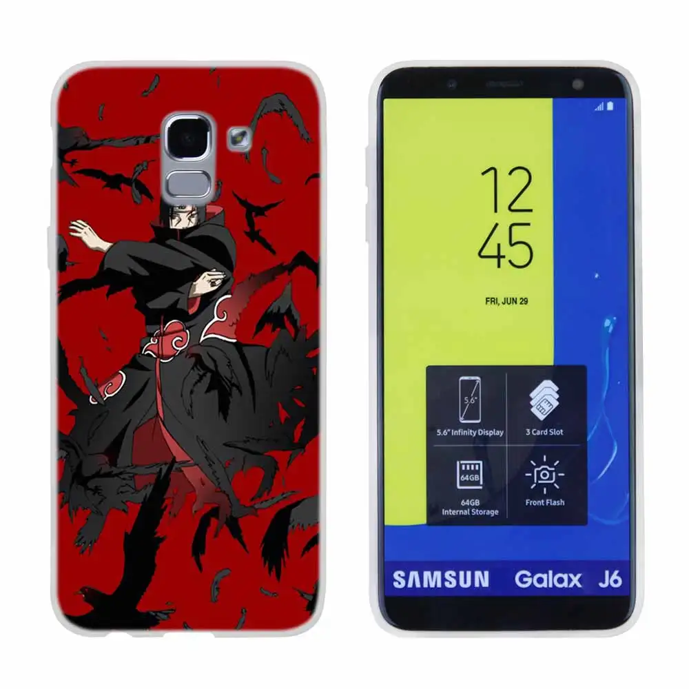Чехол Мягкий чехол для samsung Galaxy J6 J8 J3 J5 J7 J4 плюс ЕС премьер-профессионал Ace героя аниме «Наруто Аниме черный фон - Цвет: as the picture 04