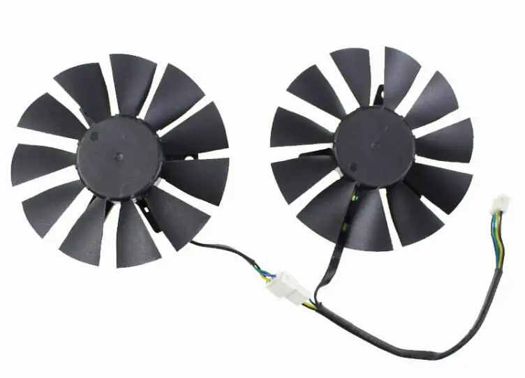 Комплект из 2 предметов Новый охлаждающий вентилятор для ASUS STRIX GTX 960 950 750Ti GTX960 GTX950