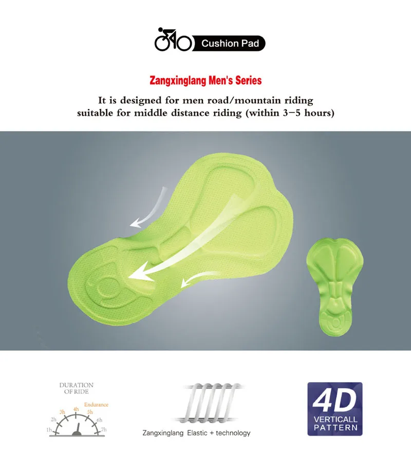 ZangXingLang велосипедные шорты мужские гелевые белые черные с велосипедными шортами и велосипедными шортами