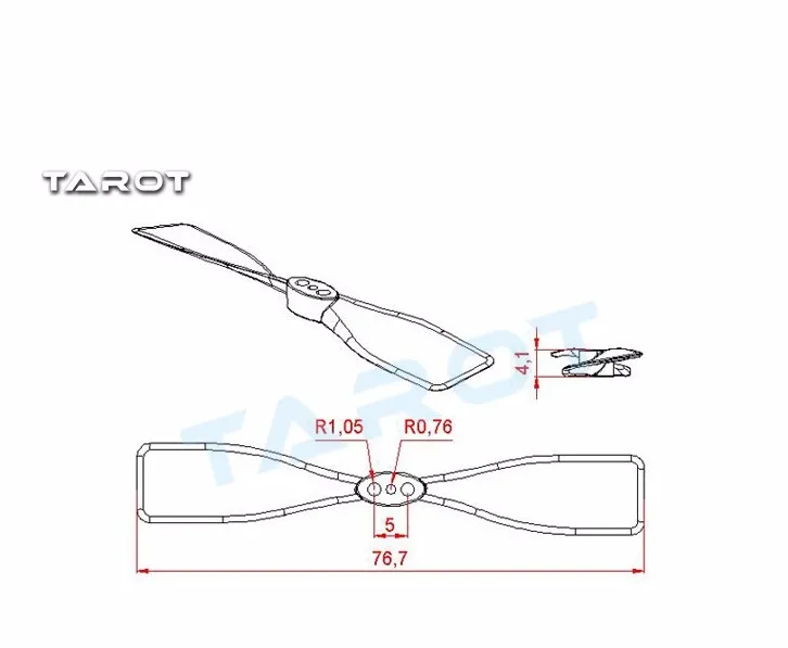 

4pairs Tarot 3 Inch Square Propellers CW CCW 3" Black Props for 1104 1106 Brushless Motor 130 150 FPV Drone TL150S2 F19633