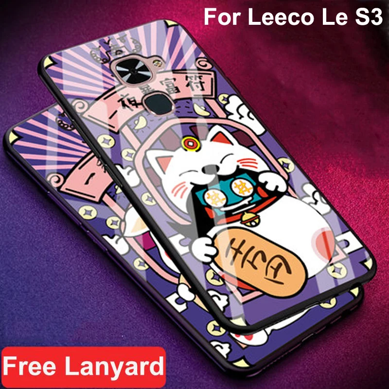Чехол для Leeco Letv Le S3 X622 роскошное закаленное стекло + задняя крышка с мягкими
