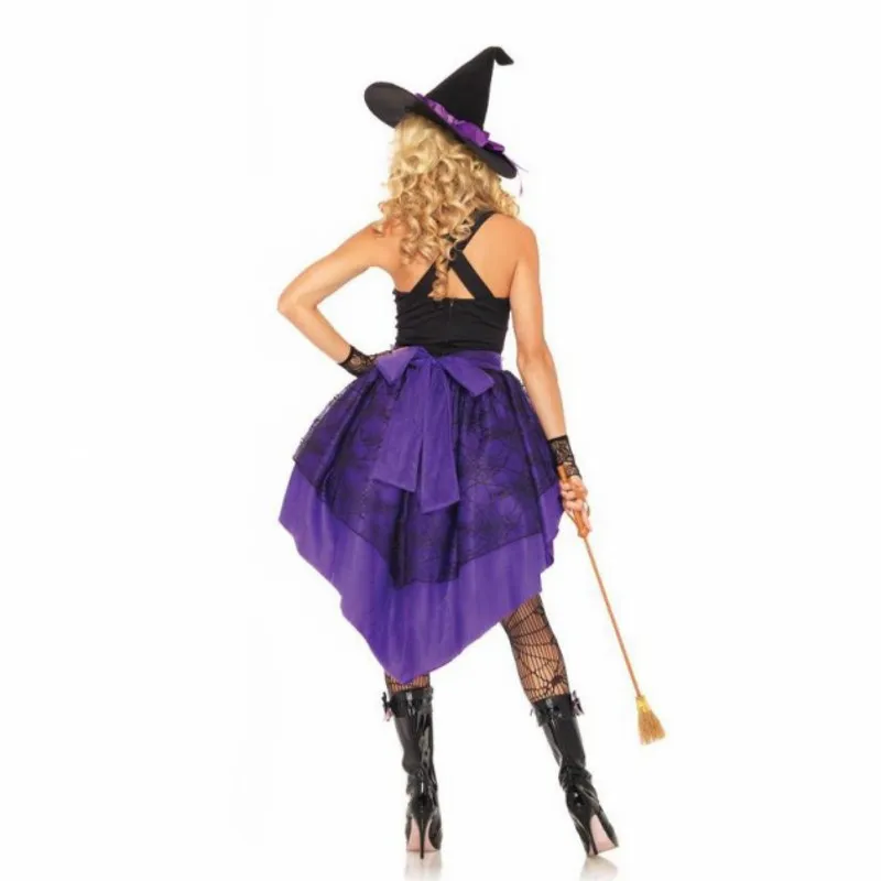 

Purple Queen Witch Fitted Dovetail Halloween Camp Clothing Ghost Bride Vampire Nightclubs Cosplay Costume