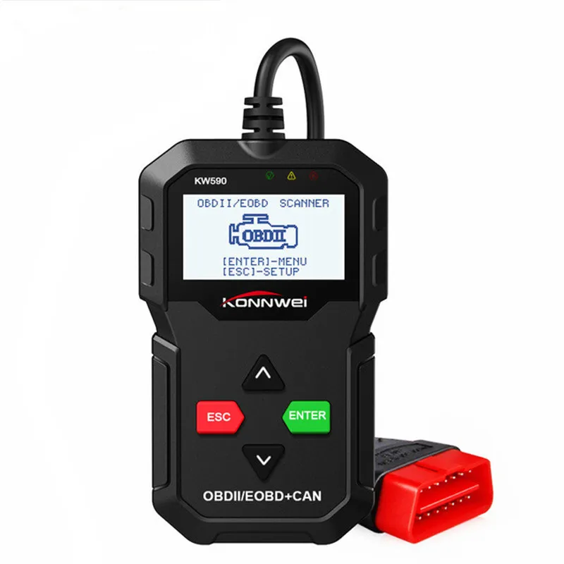 KONNWEI KW590 ODB2 Автомобильный сканер OBD2 OBD диагностический сканер на русском языке автомобильный считыватель кодов автоматический сканер лучше AD310 ELM327 - Цвет: KW590