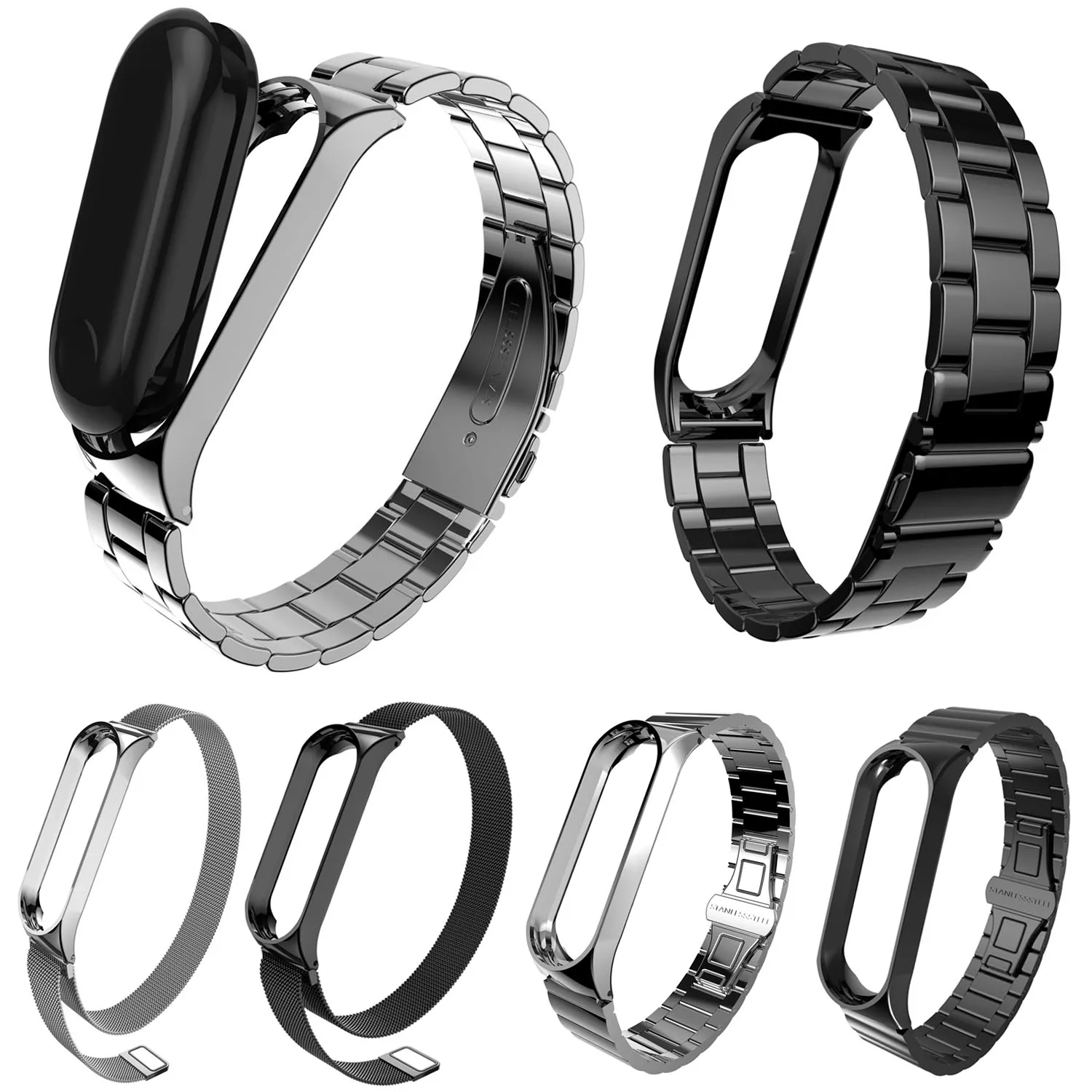 Браслет DAHASE Mi Band 3 ML Loop для Xiaomi металлический браслет из нержавеющей стали без