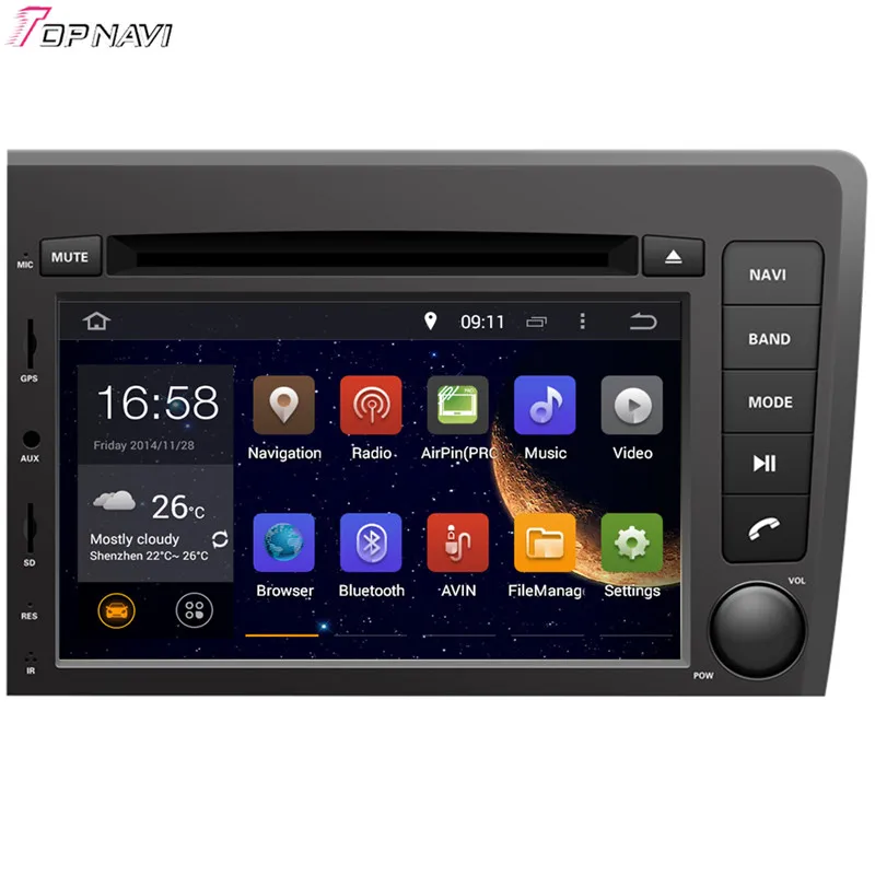 TOPNAVI 7 ''Восьмиядерный 4 Гб RAM Android 6 0 Автомобильный Радио Стерео GPS для VOLVO S60/V70