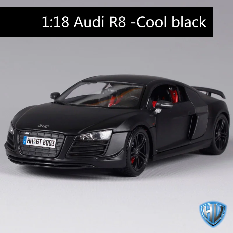 Maisto 1:18 audi r8, крутой черный автомобиль, литье под давлением, премьера, лимузин, автомобильный литье под давлением для коллекционирования модных моделей автомобилей, подарок для мужчин 36190