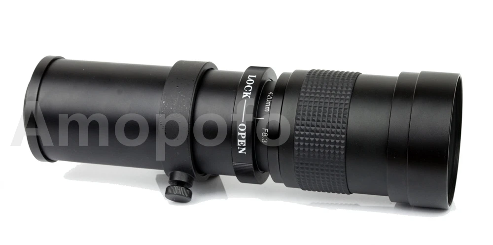 Телефото зум-объектив Amopofo 420-800 мм F/8 3-16 для Canon EOS EF DSLR |
