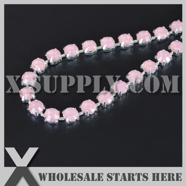 (5 ярдов/Лот) SS38 8 мм круглая смола (пластиковый материал) Серебряная цепочка