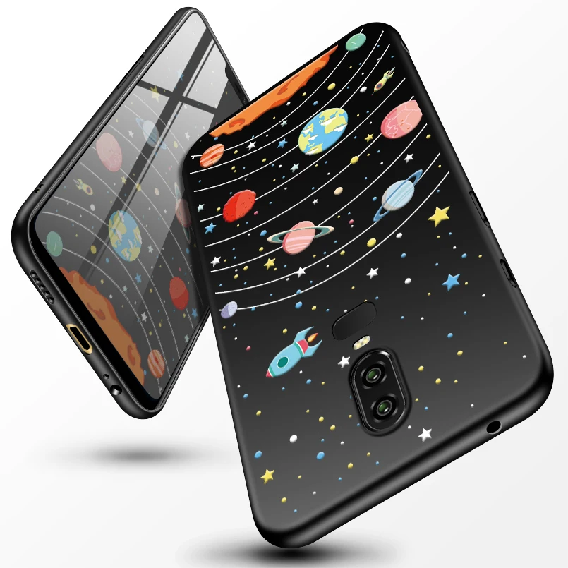 Мягкий силиконовый чехол для Oneplus 6 милый мультяшный телефона Оригинальный 3D
