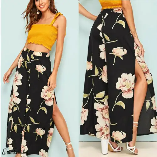 Женская пляжная одежда шифоновые широкие брюки шаровары с высокой талией и