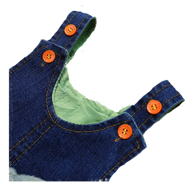 Джинсовые комбинезоны для маленьких мальчиков От 1 до 3 лет весна-осень 2018 новая