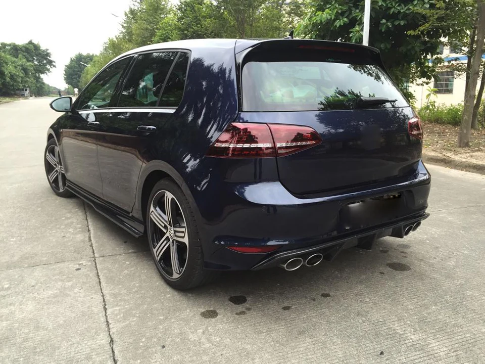 Карбоновое волокно/ПП задний бампер диффузор спойлер подходит для Volkswagen VW GOLF 7 VII MK7 R R-LINE хэтчбек