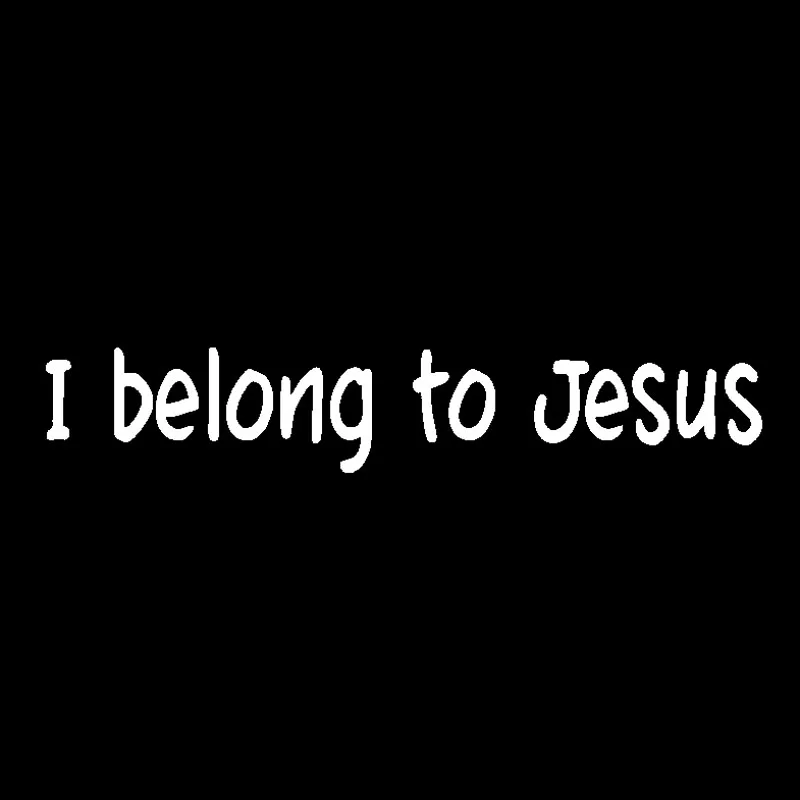 QYPF 16 8 см * 3 я принадлежу к Jesus God виниловая наклейка на окно автомобиля Черный