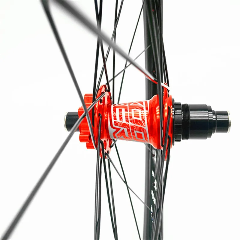 Углеродные mtb бескамерные дисковые колеса 27,5 er koozer XM490 32/32 задние 142X12 мм 3 k Глянцевые 35 мм hookless колеса горного велосипеда XD