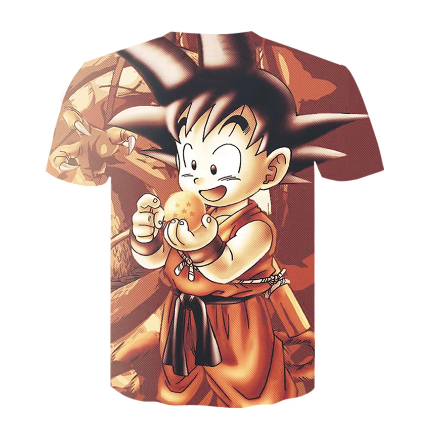 DEWIN Du Dragon Ball футболка с круглым вырезом и 3D принтом, уличная одежда, мужская футболка с коротким рукавом, Аниме футболки, косплей топы размера плюс
