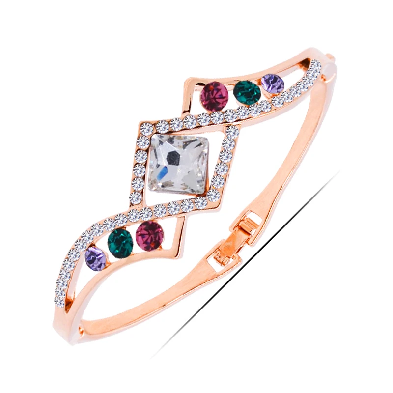 W062 австрийский хрусталь браслет для Для женщин золото Цвет украшения 2017