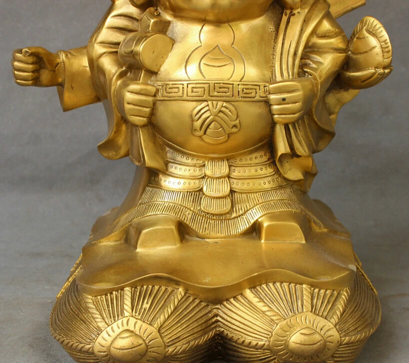 Песня voge Gem S3367 15 &quotКитайский чистый латунный резной Japen Guard богатство мешок 3