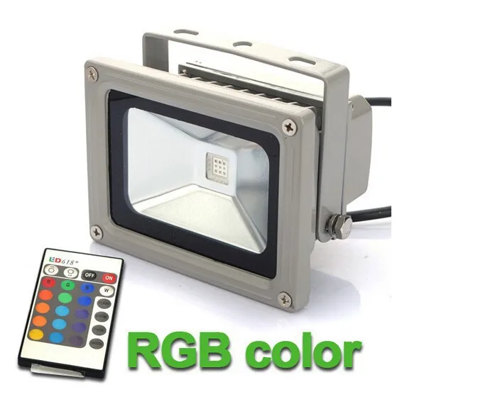 10 шт./лот 85 265 в Вт 20 30 50 100 RGB Светодиодный прожектор изменяемый внешний