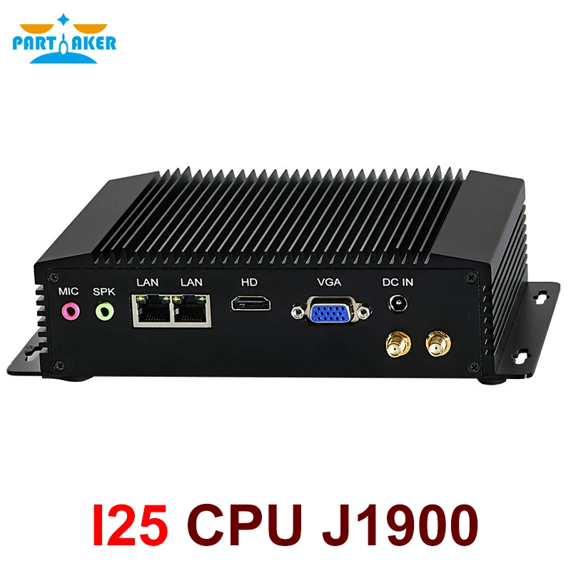 Двойной LAN мини ПК с Windows 7 безвентиляторный Celeron J1900 Pentium N3520 N2920 RS485 COM USB WI FI