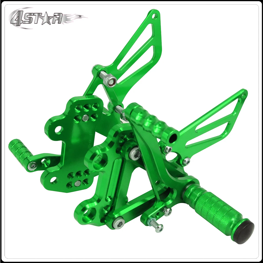 Алюминиевые Регулируемые подножки для мотоцикла с ЧПУ KAWASAKI Ninja ZX6R 99 02 ZX9R 03 ZZR600 05