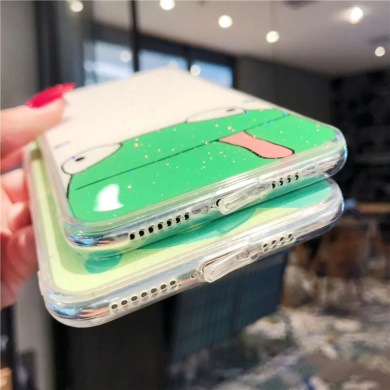 Роскошный блестящий чехол на корпус телефона с рисунком из мультфильма для Apple