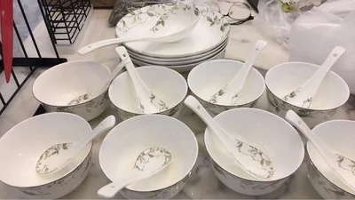 Таншань костяного фарфора миски и посуды с керамические чаши и таблички с суповые миски и Лапша