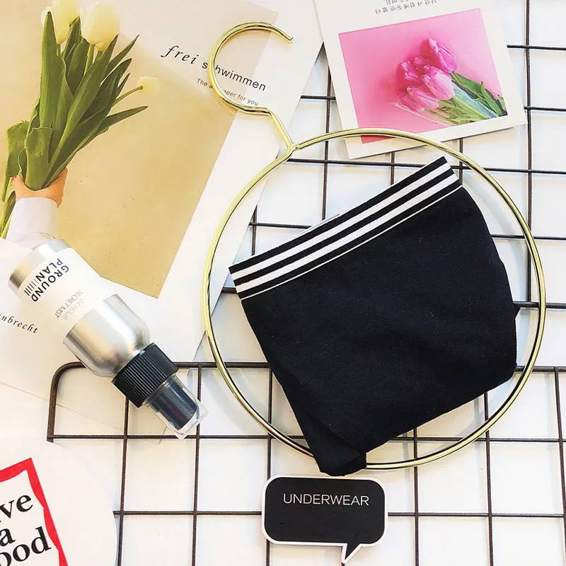 black SP& CITY, спортивный стиль, модное женское хлопковое нижнее белье, Мягкие Бесшовные трусы, женские сексуальные трусики, стринги для секса, дышащие трусики - Цвет: black