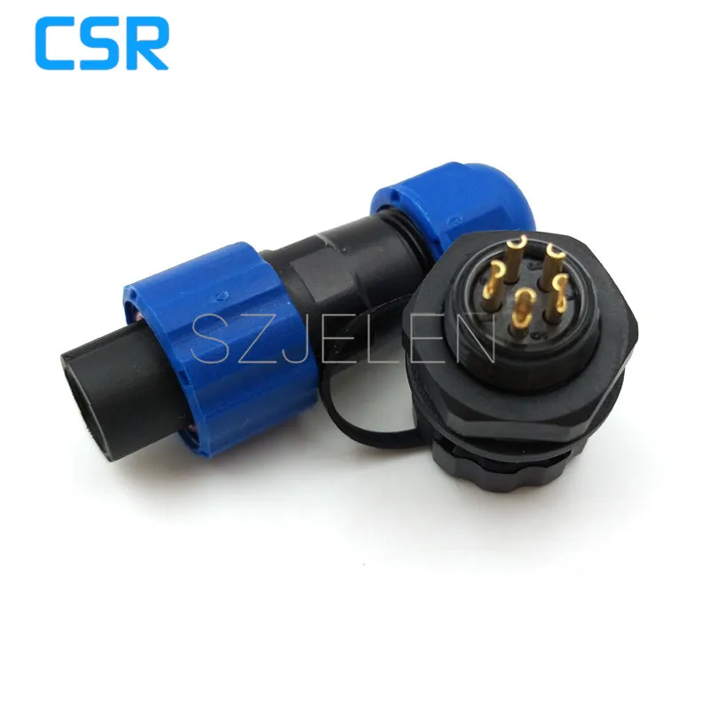 SD13 5-контактный водонепроницаемый разъем для крепления на панели IP68 задней
