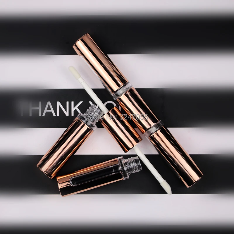 10ML 10/30/50pcs Rose Gold Cosmetic Lipgloss Tube Empty Plastic Double-edge Liquid Lipstick Refillable Container Lip Beauty Tool | Красота и