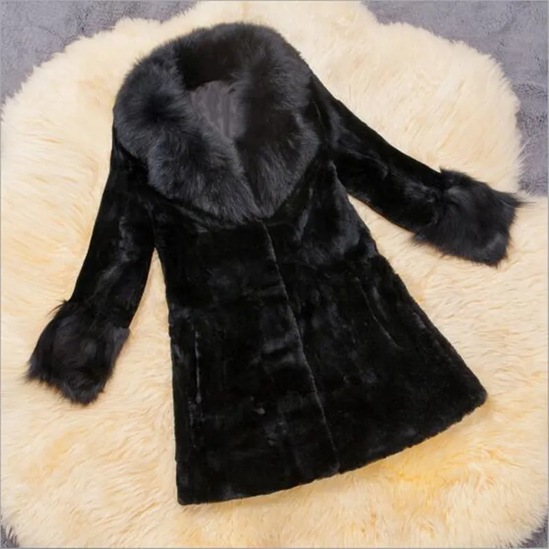Furry Faux Fur Coats Women Soft Plush Winter 2019 Overcoat Thicken Jackets Luxury Parka Long Medium Length Outerwear N137 |