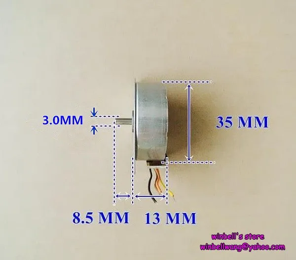 Часовой механизм: японский 35 мм шаговый двигатель 2-фазный 4-проводной 12V круглый шаговый двигатель L6HAYYYK0023