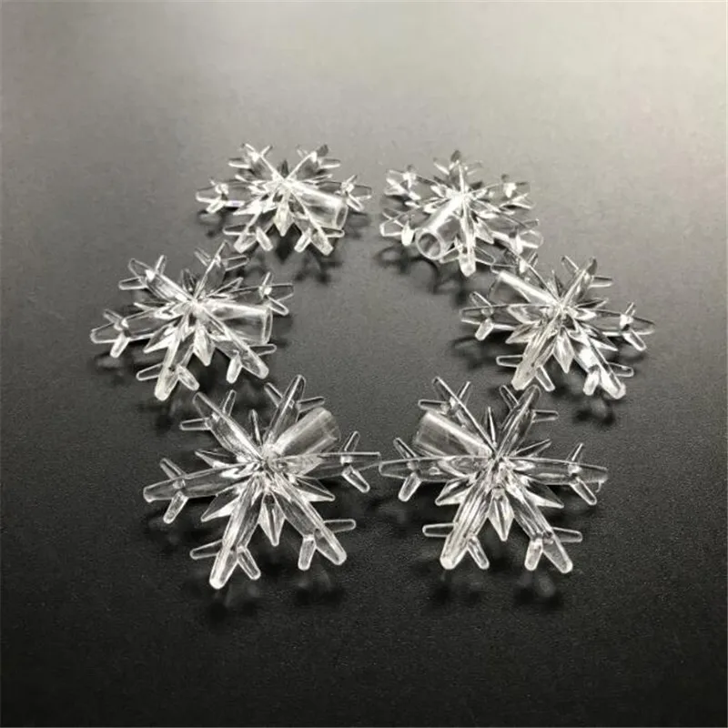 50 шт. пластиковые прозрачные снежинки для лампы праздничное освещение