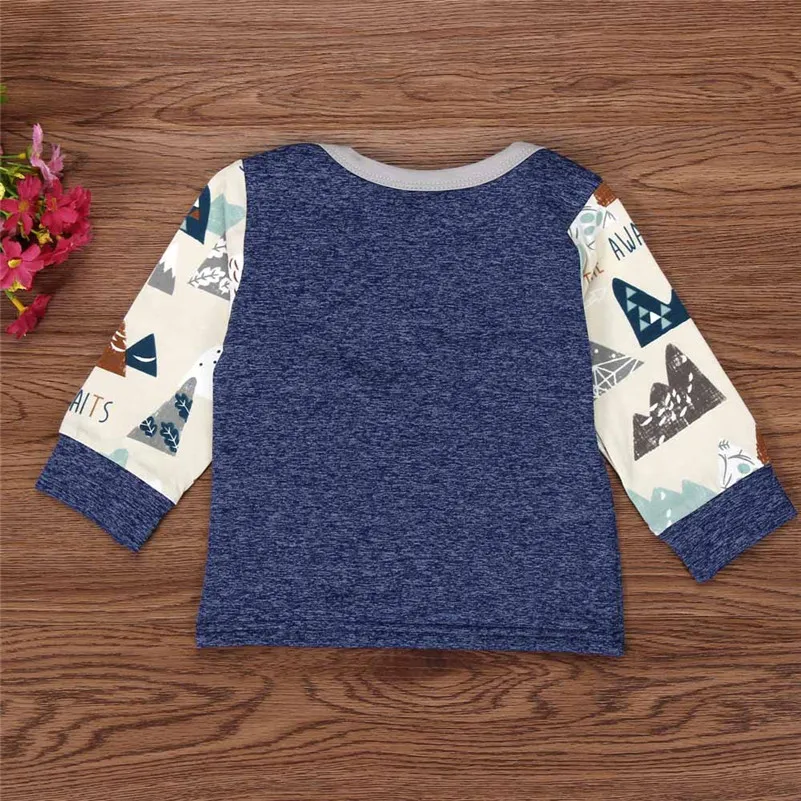 Winter 2018 1Set Newborn Baby Boys Girls Print T shirt Tops Pants Hat 3PCS Outfits Clothes For baby reborn B2 | Детская одежда и