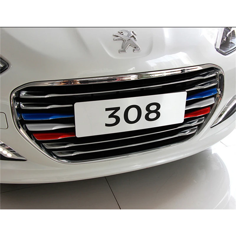 Car Stickers 3 Color Styling Front Reflective Strip Decal Vinyl Kidney Grille Sticker For Peugeot 308 | Автомобили и мотоциклы