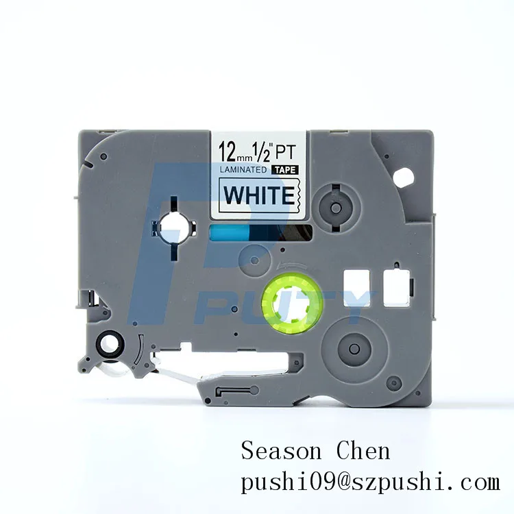 Запечатанных лент для Tze231 Tz231 Tze tz 231 12 мм P-сенсорный принтер клейкая черная и белая Tze-231 Tz-231 Tze лента PTouch