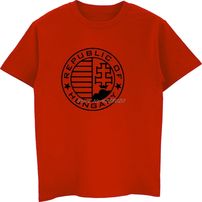 New Men Cotton T-shirt Republic Of Hungary Print Summer Male Short Sleeve O-neck Shirt Cool Tees Tops Fitness Streetwear | Мужская