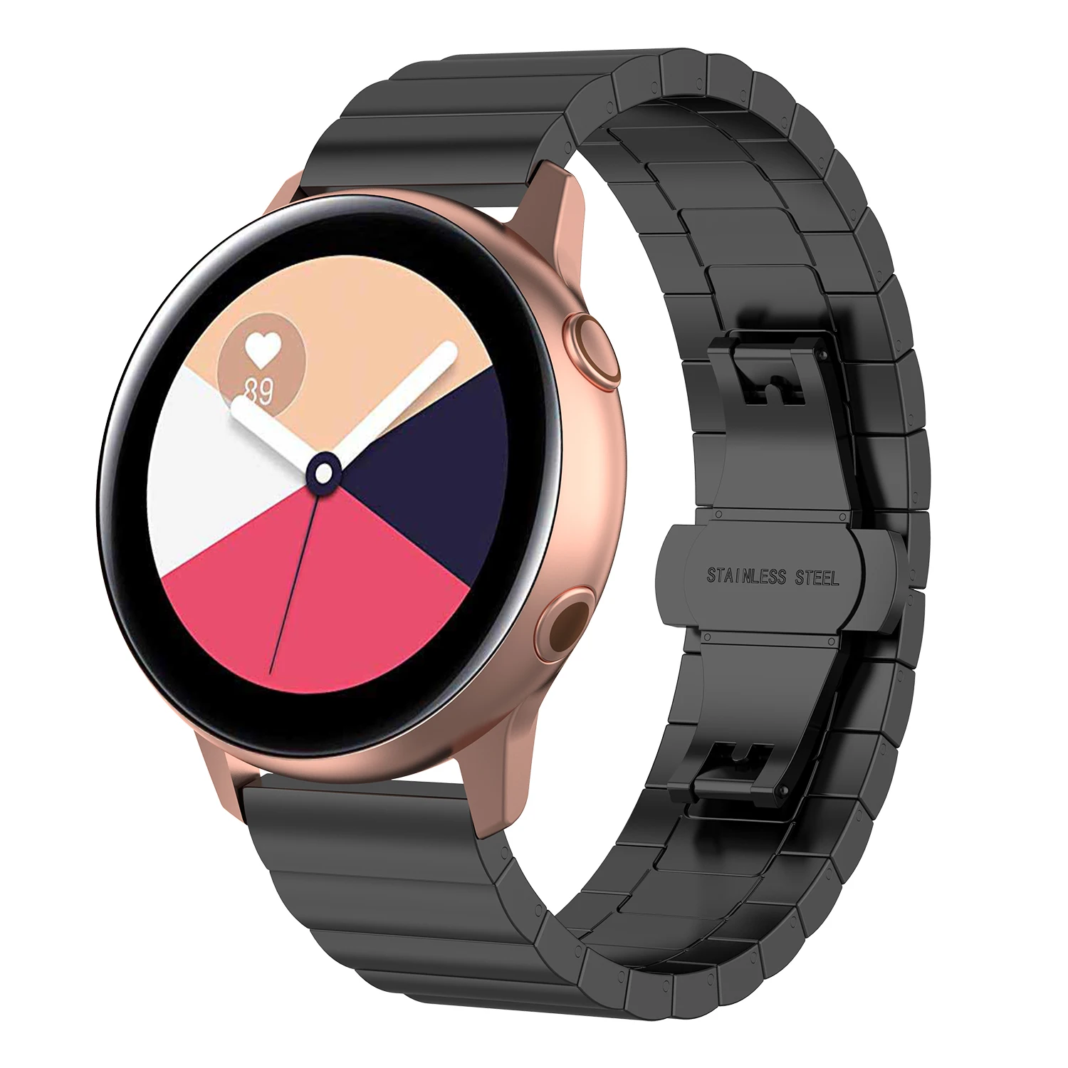 20 мм ремешок для часов для samsung Galaxy Watch активный твердый нержавеющая сталь металлический Регулируемый сменный ремешок Запчасти для браслетов