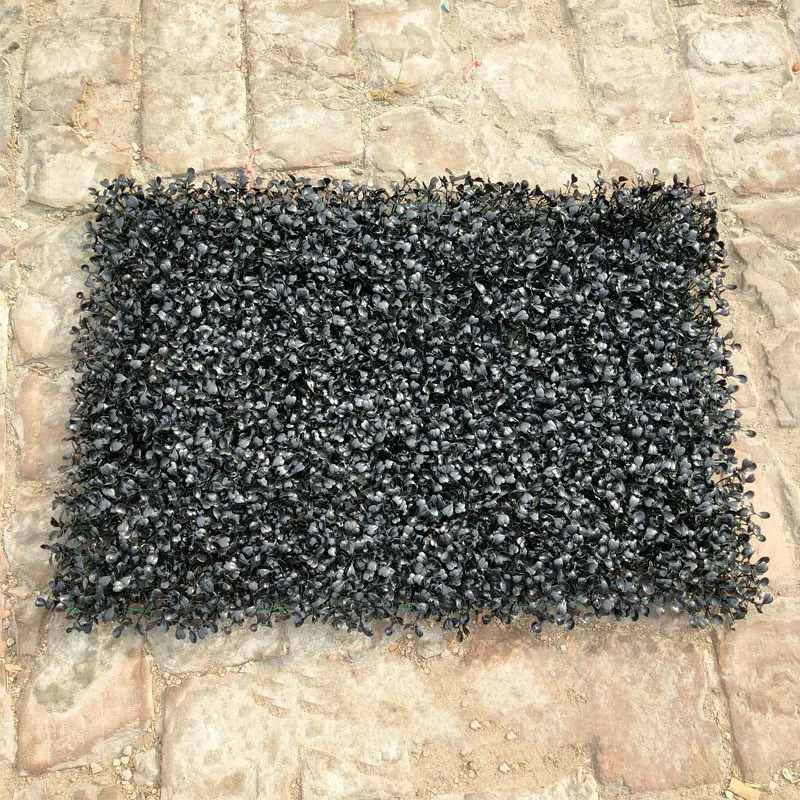 black milan plant 16 ''x 24'' искусственные самшита листва хедж стеновые панели для сада домашний декор имитация травы газон ковер газон открытый цветок стены - Цвет: black milan plant