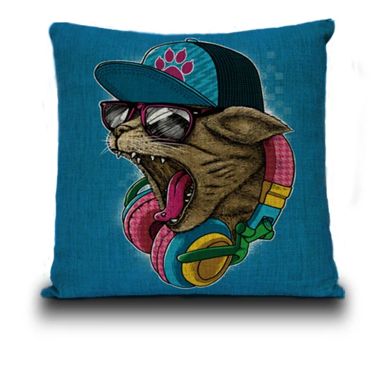 Наволочка с животными из мультфильмов для подушки кошки совы и панды наволочка