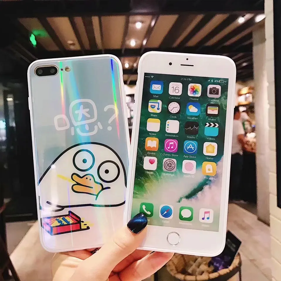 Glass Back Cases Tempered Phone Case For iPhone 6 6S Plus Funda x 7 Coque X 8 Housing Capa |