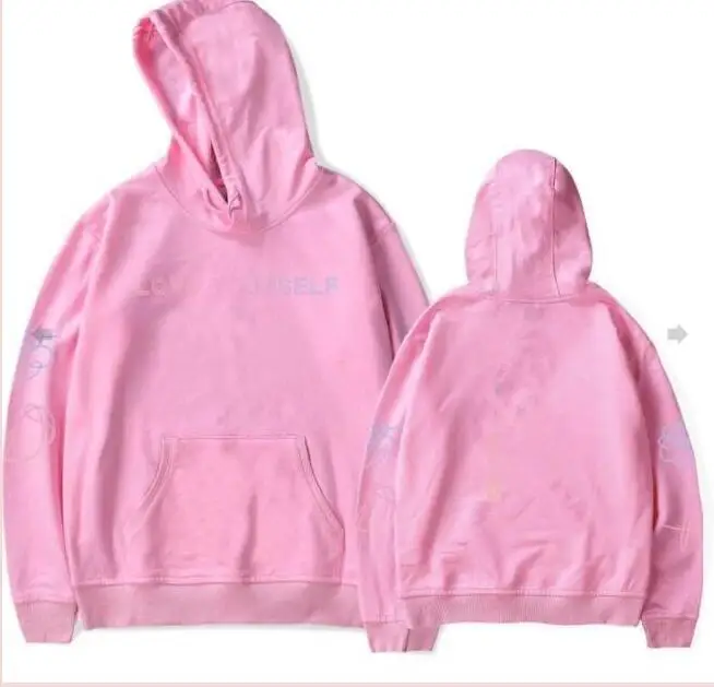 Pink Rainbow Logo Женские толстовки с капюшоном LOVE - Цвет: Pink Rainbow Logo