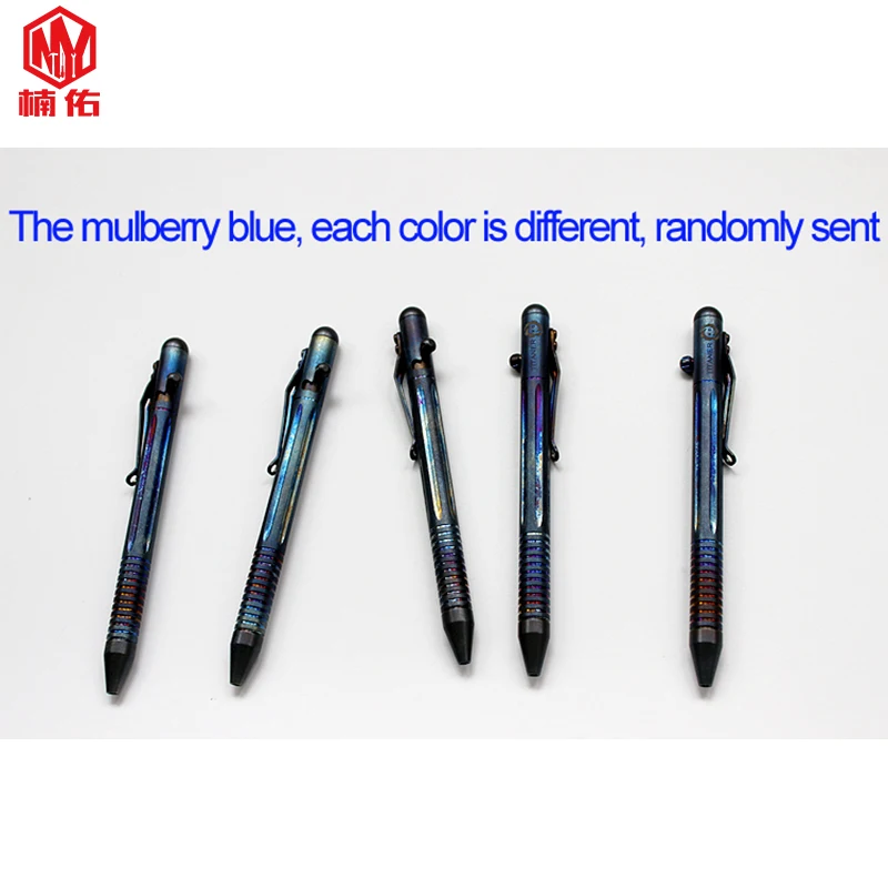 Beli EDC Outdoor Alat Saku Titanium Alloy Gun Plug Pena Pertahanan Pen Tersembunyi Taktis Pena Tanda Tangan Jendela Rusak Pena Alat Pertahanan