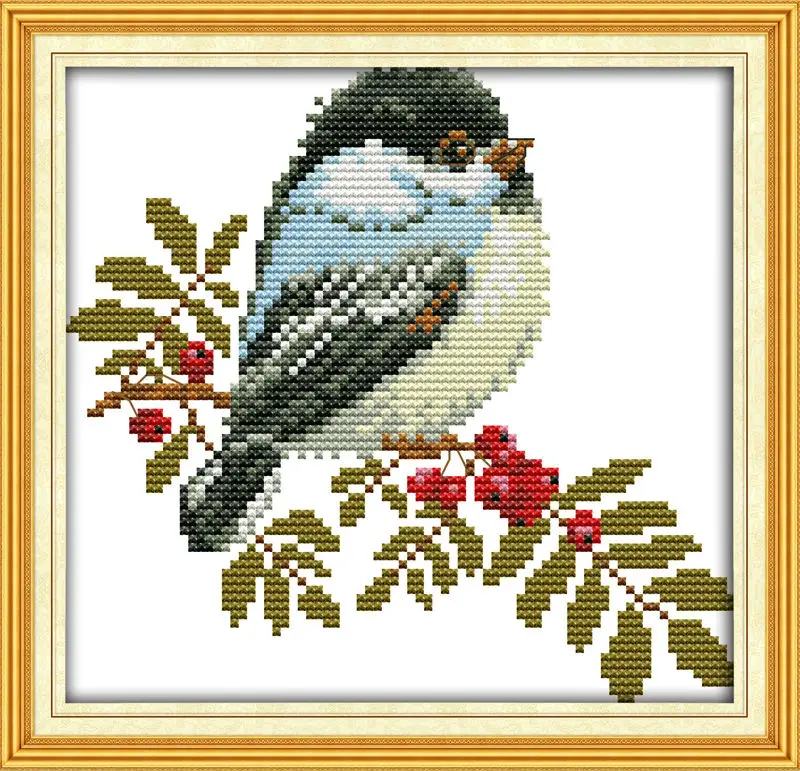 Набор для вышивки крестиком симпатичная маленькая птичка на холсте|embroidery